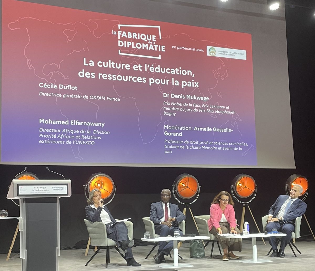Armelle Gosselin-Gorand, Denis Mukwege, Cécile Duflot et Mohamed Elfarnawany